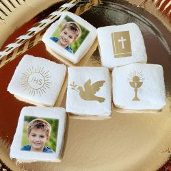48 Guimauves personnalisées photo décor communion