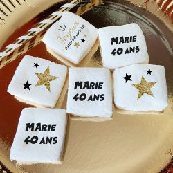 Guimauves personnalisées texte décor Joyeux Anniversaire
