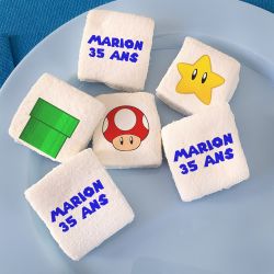 Guimauves personnalisées texte décor Mario