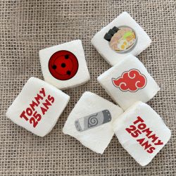 Guimauves personnalisées texte décor Naruto