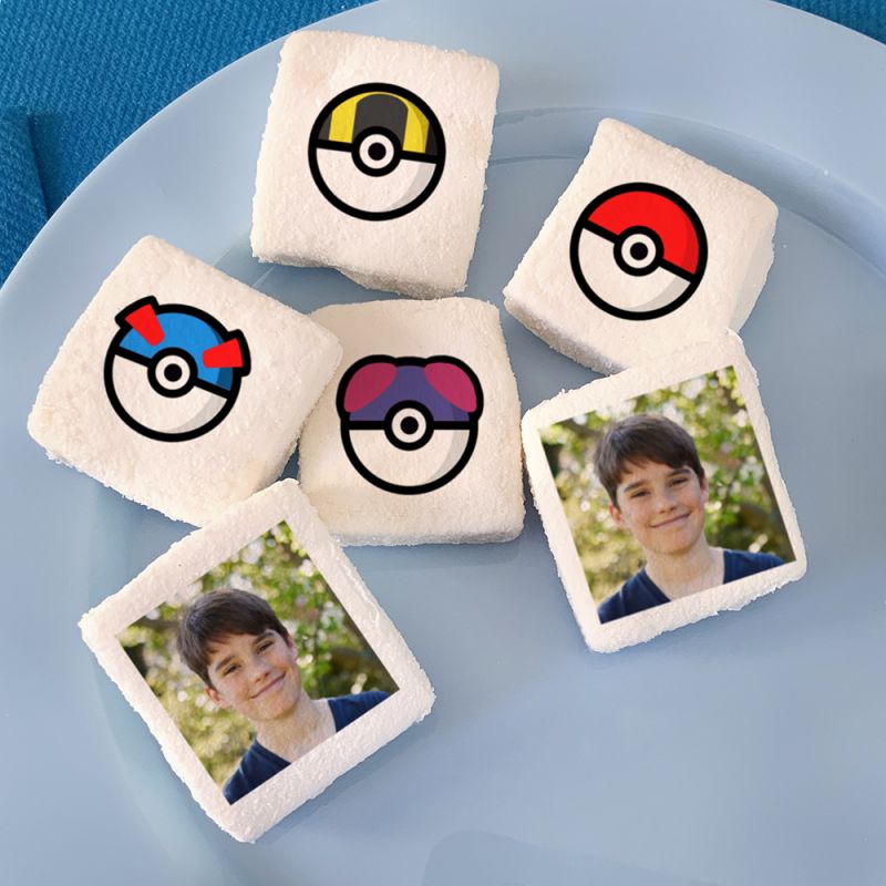 48 Guimauves personnalisées photo décor Pokemon 48 Guimauves personnalisées photo décor Pokemon