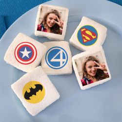 Guimauves personnalisées photo décor Super héros