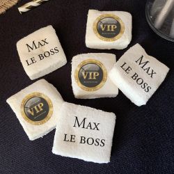 Guimauves personnalisées texte décor VIP black