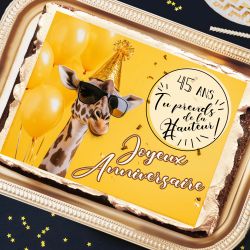 Feuille de sucre A4 personnalisé Annigolo Girafe