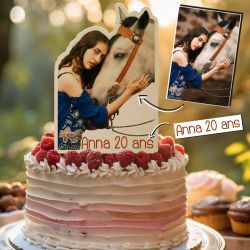 Cake topper bois 100% personnalisé