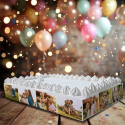 Bandes de sucre A3 pour gateau personnalisées multi-photos
