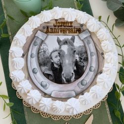 Disque sucre personnalisé pour gâteau Passion Cheval