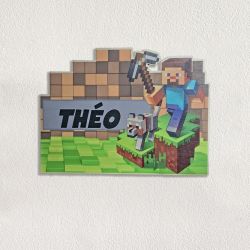 Plaque de porte personnalisée Minecraft