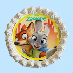 Disque en sucre Zootopie pour gâteau d'anniversaire