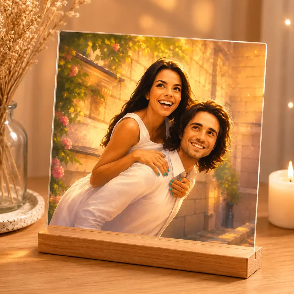 Tableau photo personnalisé IA effet story book Disney