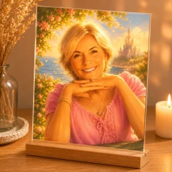 Tableau photo personnalisé IA effet story book Disney