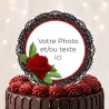 Disque sucre personnalisé pour gâteau Romantique