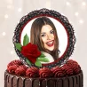 Disque sucre personnalisé pour gâteau Romantique