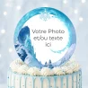 Disque sucre personnalisé pour gâteau Glaciers