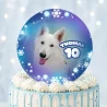 Disque sucre personnalisé pour gâteau Neige
