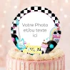 Disque sucre personnalisé pour gâteau Années 50