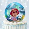 Disque sucre personnalisé pour gâteau Dauphins