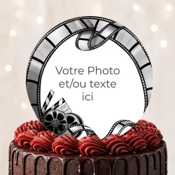 Disque sucre personnalisé pour gâteau Cinema