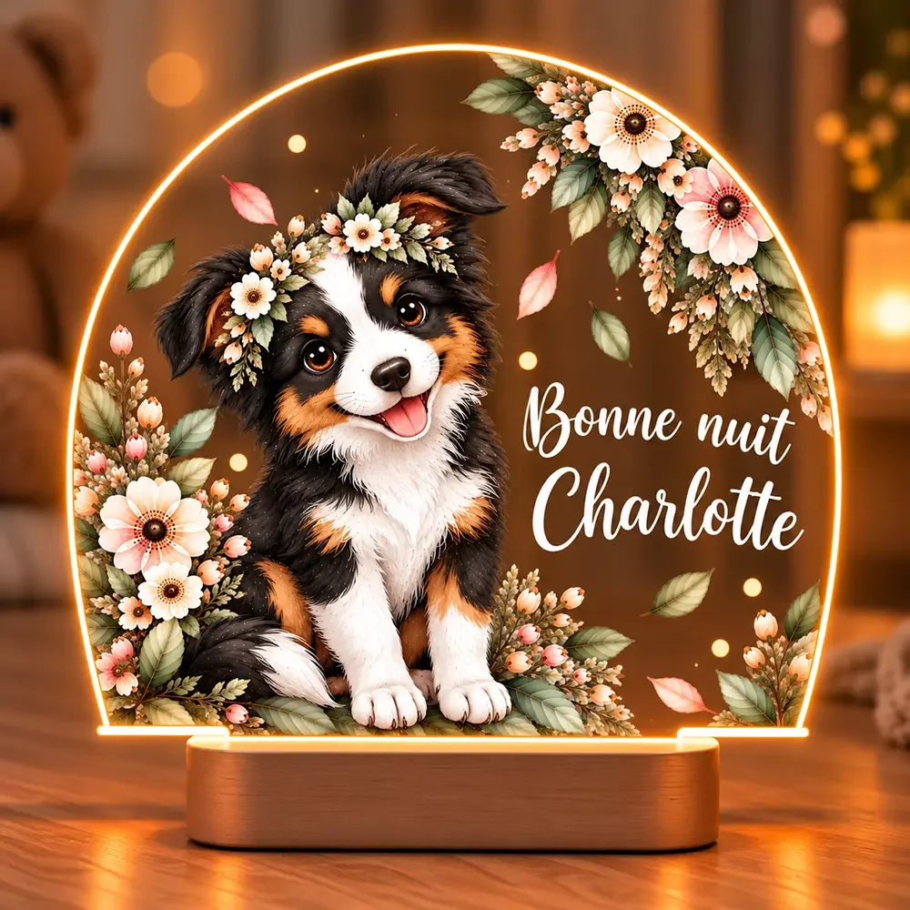 Lampe veilleuse personnalisée Berger Australien