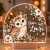 Lampe veilleuse personnalisée chouette