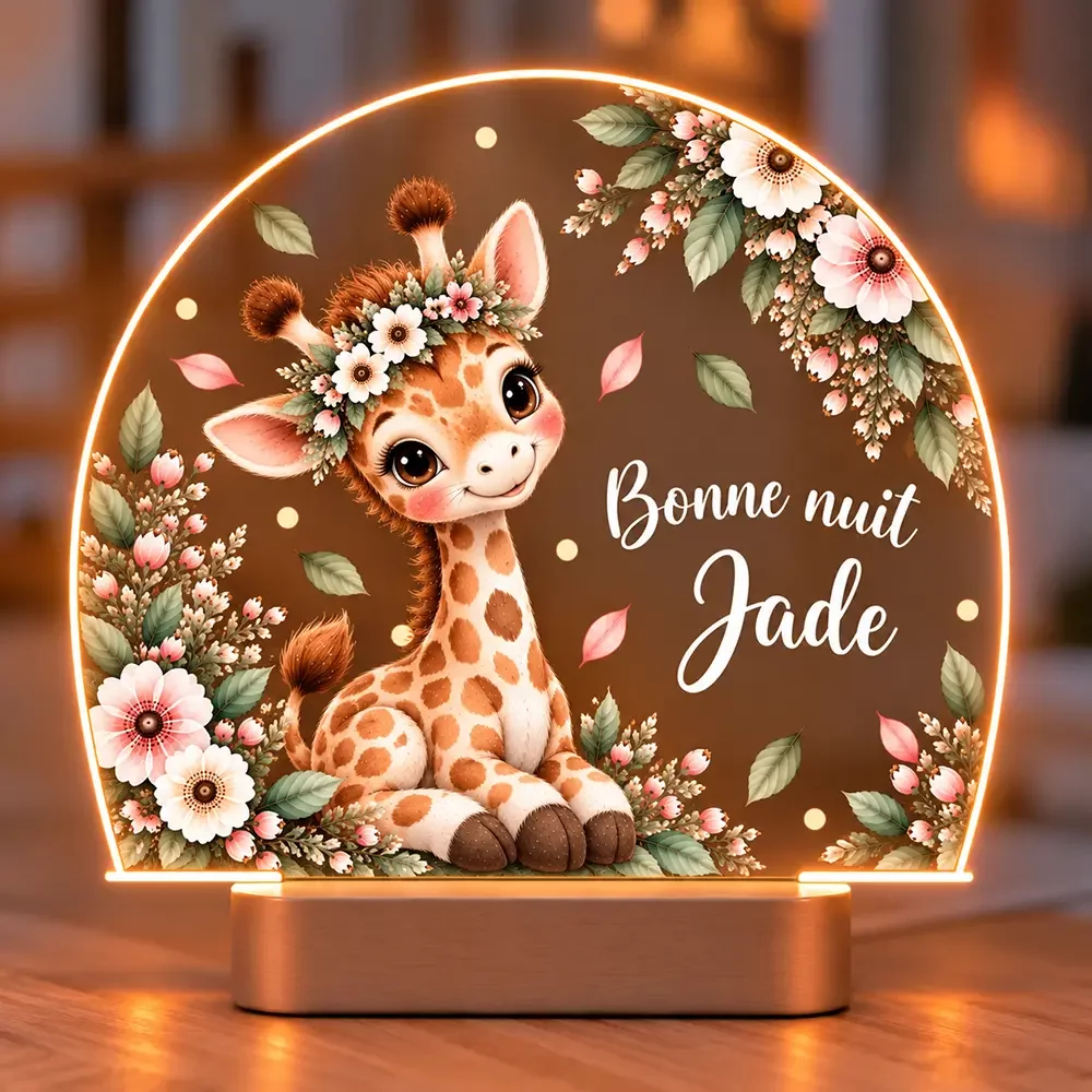 Lampe veilleuse personnalisée Girafe