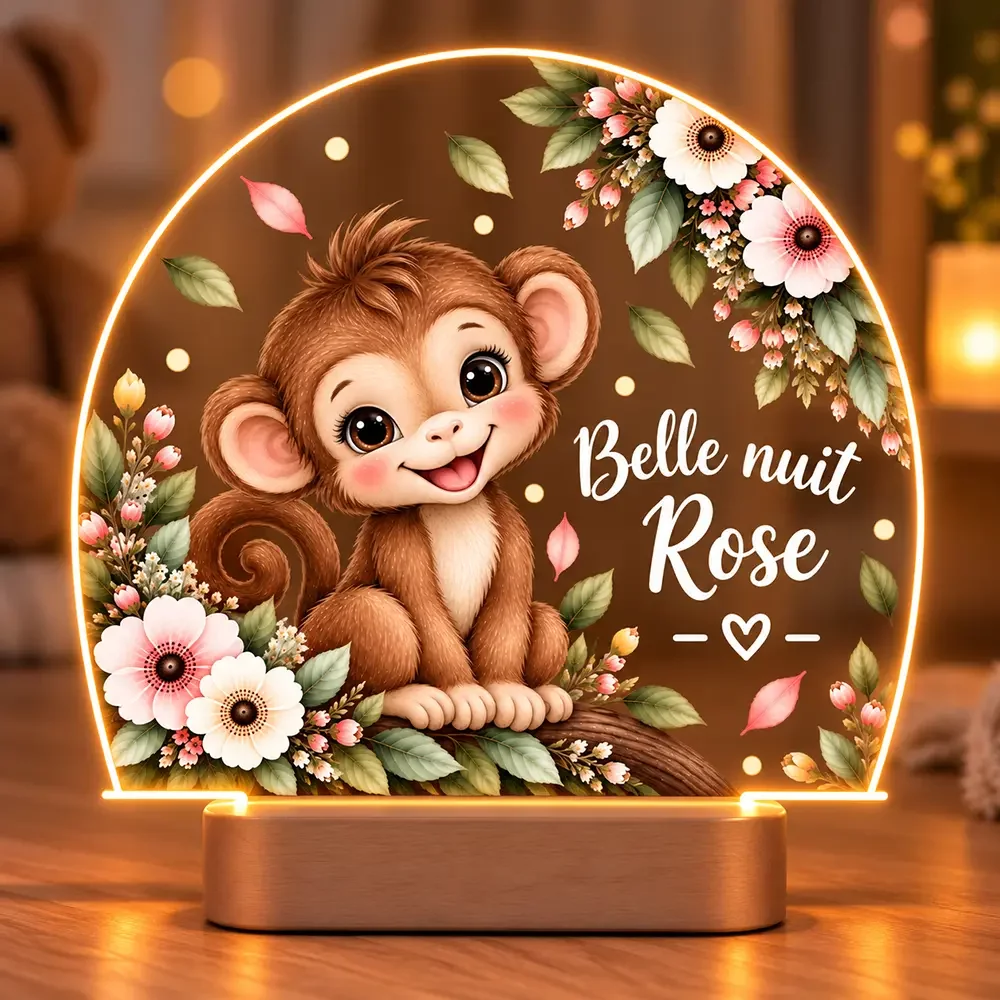 Lampe veilleuse personnalisée Singe