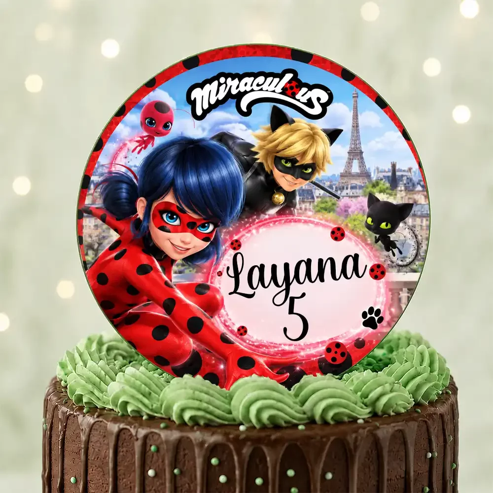 Disque sucre à personnaliser Miraculous 20cm