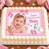 Feuille de sucre A4 personnalisé Baby rose