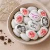 Dragées au chocolat à personnalisées décor roses vintages