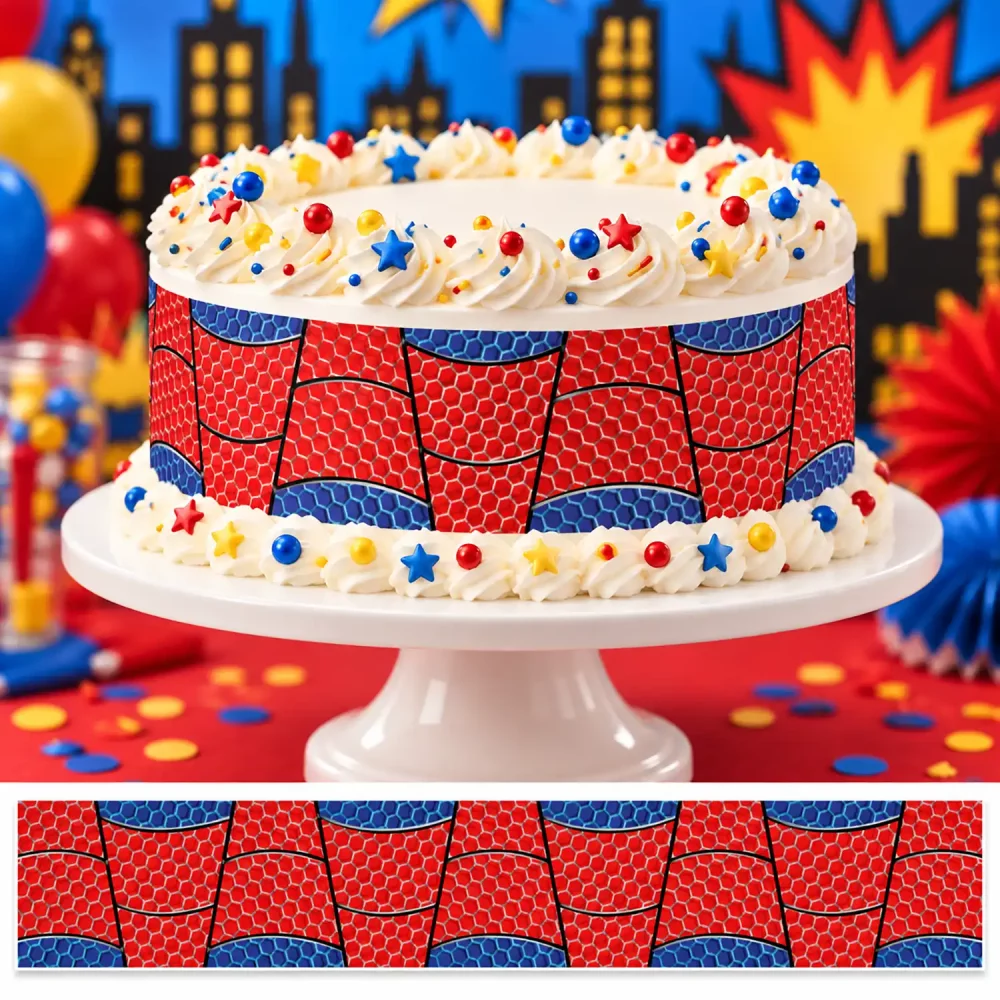 Bandes en sucre motif Spiderman