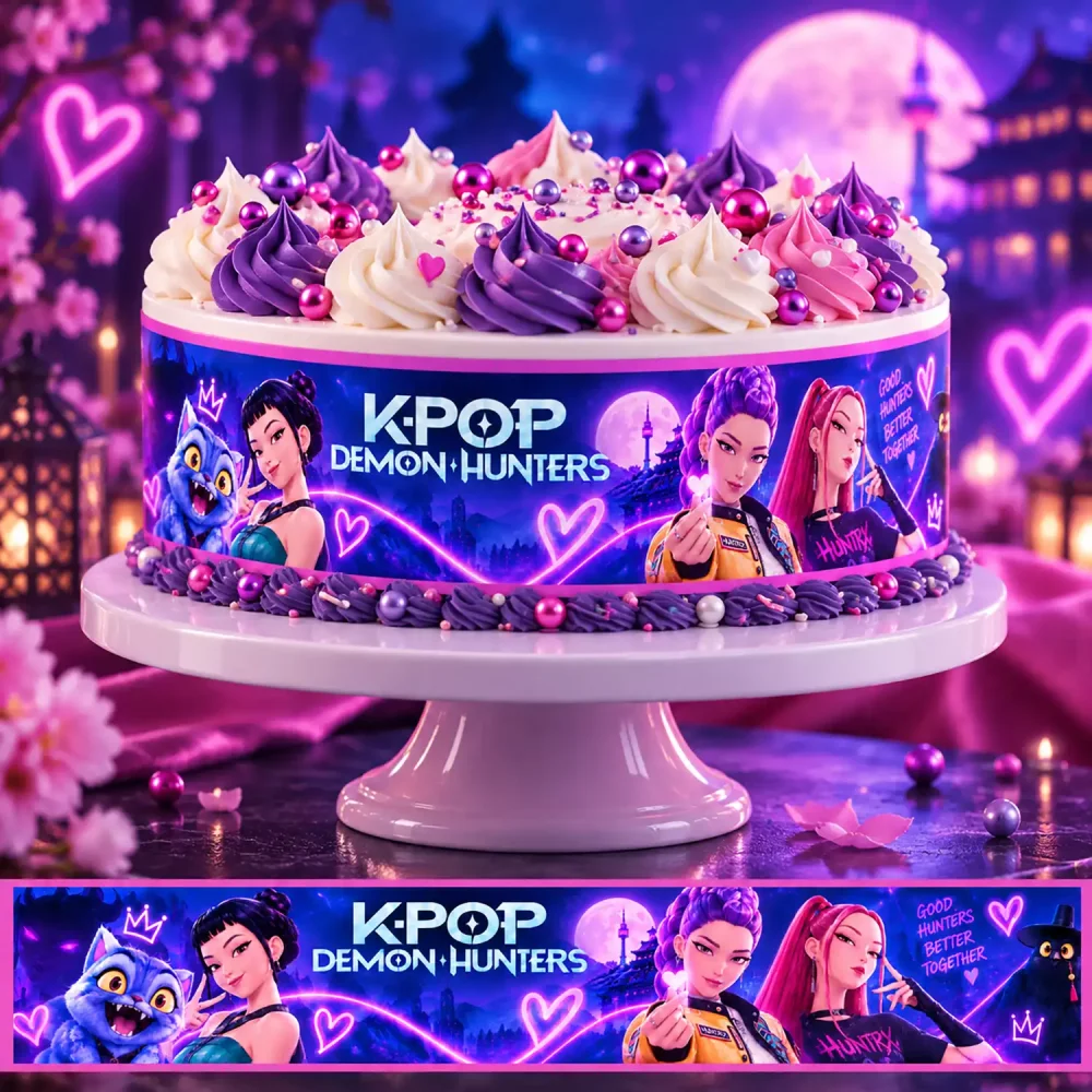 Bandes de Gâteau Kpop Demon Hunter en sucre