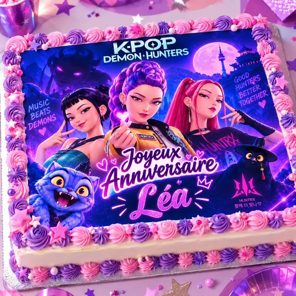 Feuille de sucre A4 personnalisé Kpop Demon Hunter