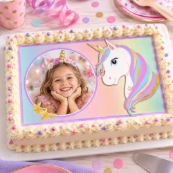 Feuille de sucre A3 personnalisé Licorne