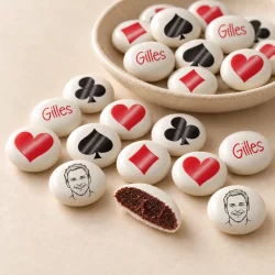 Palets choc' personnalisés décor Poker