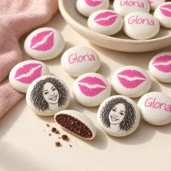Palets choc' personnalisés décor Bisous