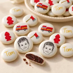 Palets choc' personnalisés décor Pompier