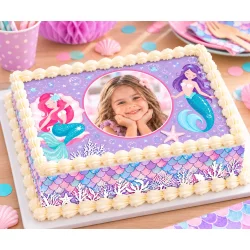 Kit deco gâteau personnalisé Sirène