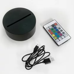 socle et et télécommande pour Lampe/veilleuse personnalisée