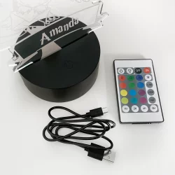socle et et télécommande pour Lampe/veilleuse personnalisée
