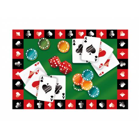 Décor sur sucre Poker A4