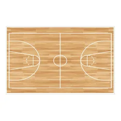 Feuille de sucre A3 terrain de basket