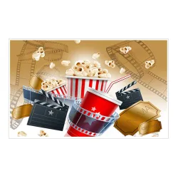 Feuille de sucre A3 Cinéma Pop corn