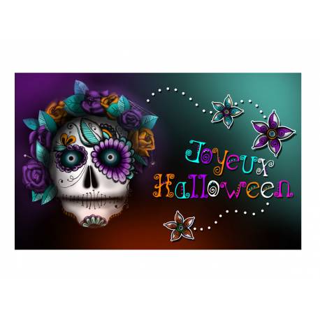 Feuille de sucre A3 halloween Santa Muerte Feuille de sucre A3 halloween Santa Muerte