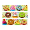 3 Bandes de gâteaux sucre décor sucrerie