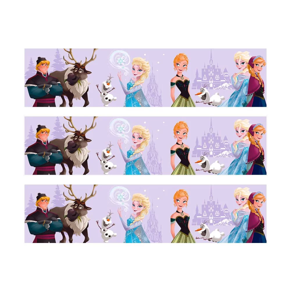 3 Bandes de gâteaux sucre décor La reine des neiges