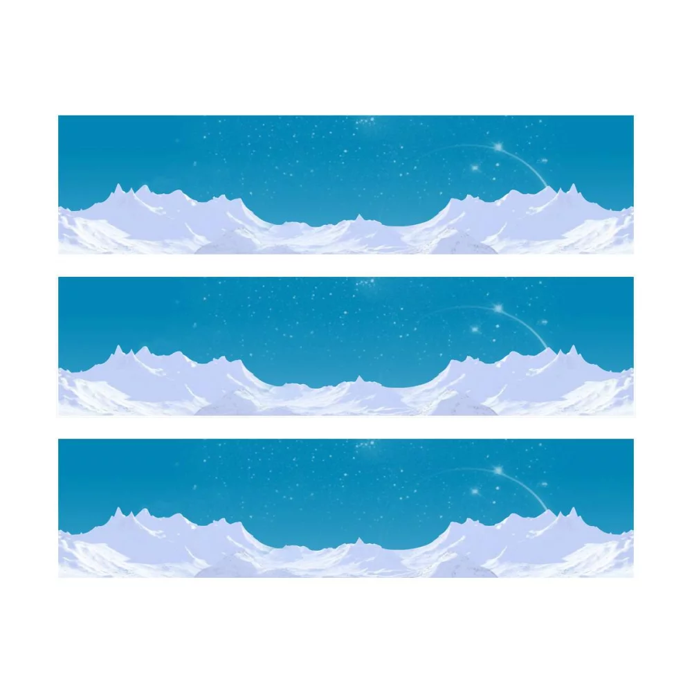 3 Bandes de gâteaux sucre décor glaciers