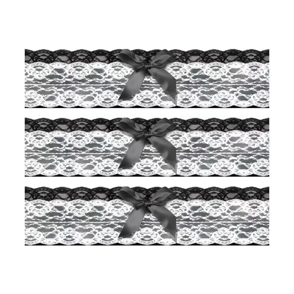 3 Bandes de gâteaux sucre décor black cupcakes