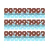 3 Bandes de gâteaux sucre décor chocolat