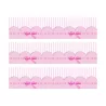 3 Bandes de gâteaux sucre décor Baby rose