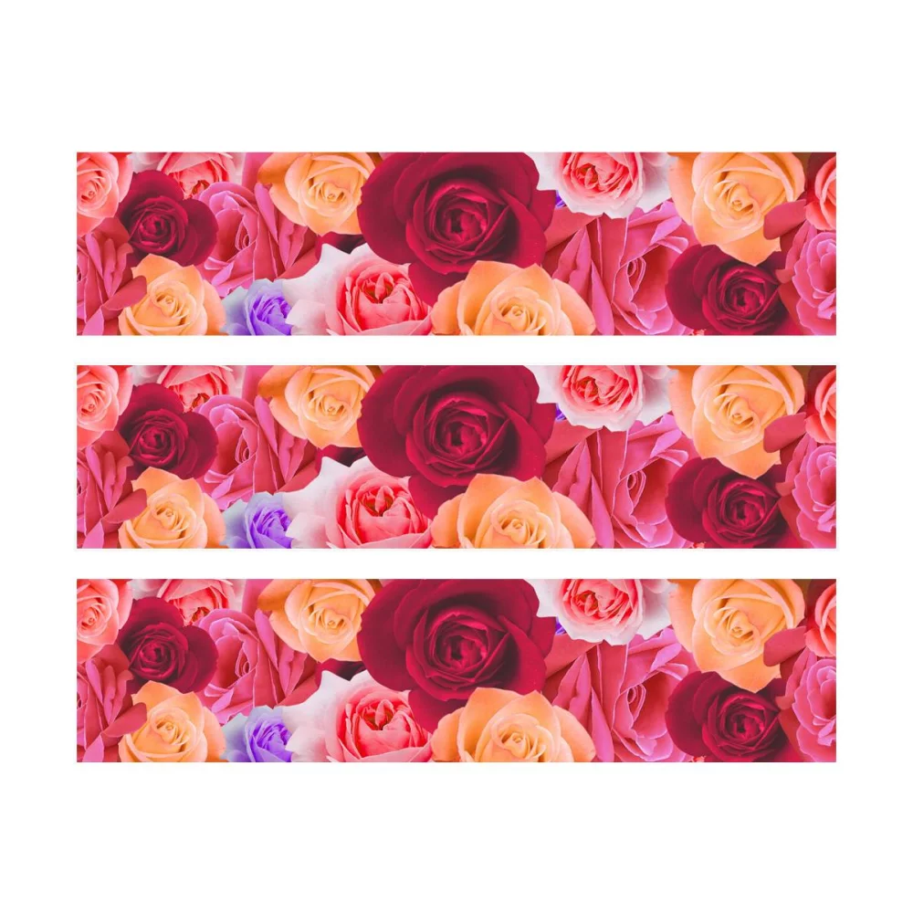 3 Bandes de gâteaux sucre décor roses